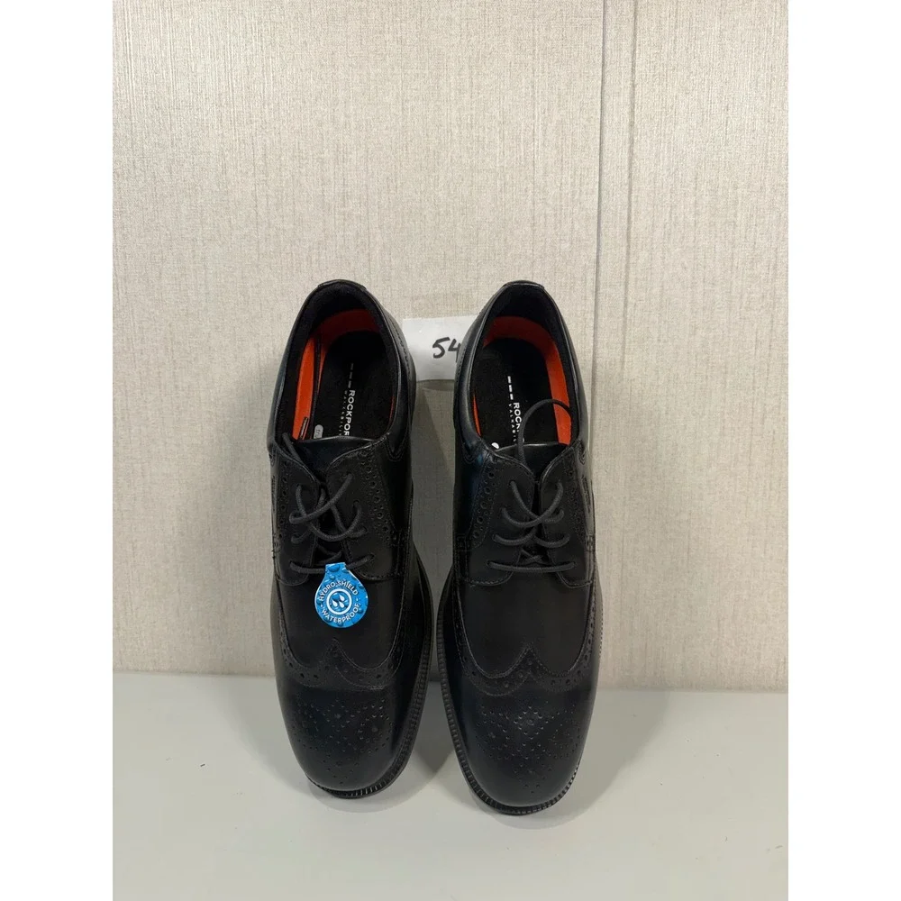 Rockport Mens Essential Details Waterproof Wingtip Oxford Black V73842 Size 12 M